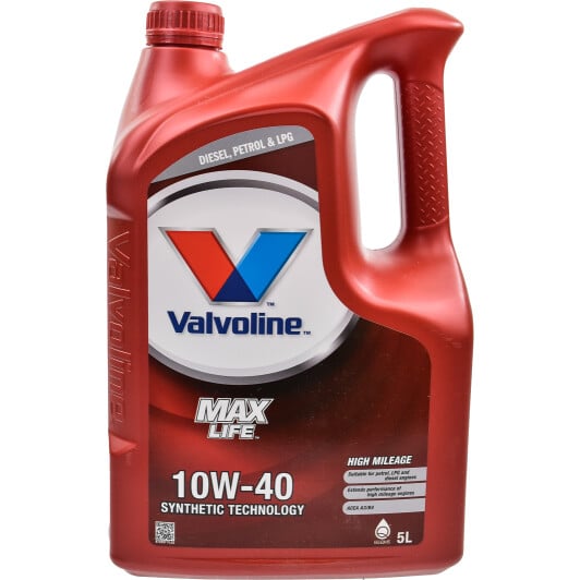 Моторное масло Valvoline MaxLife 10W-40 5 л на Volkswagen Phaeton