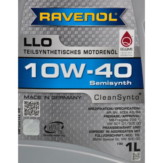 Моторна олива Ravenol LLO 10W-40 1 л на Chevrolet Malibu