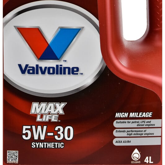 Моторное масло Valvoline MaxLife 5W-30 4 л на Chevrolet Astra