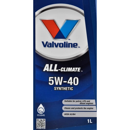 Моторное масло Valvoline All-Climate 5W-40 1 л на Toyota Yaris