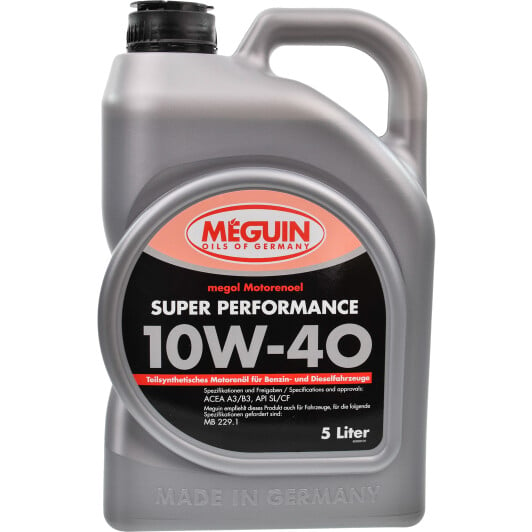Моторное масло Meguin Super Performance 10W-40 5 л на Dodge Charger