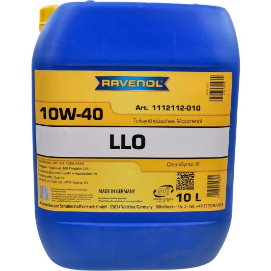 Моторное масло Ravenol LLO 10W-40 10 л на Hyundai ix55