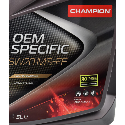 Моторное масло Champion OEM Specific MS-FE 5W-20 5 л на Fiat Idea