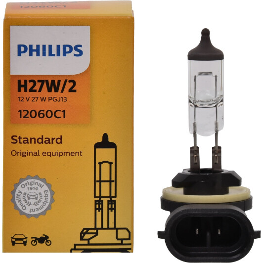 Автолампа Philips Standard H27W/2 PGJ13 27 W прозрачная 12060C1