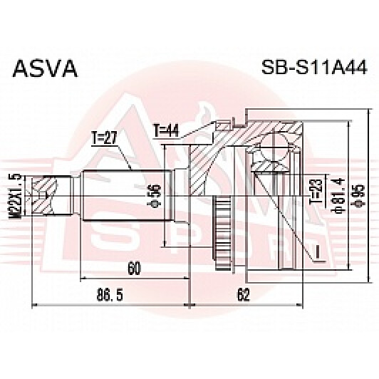 ШРУС Asva SBS11A44