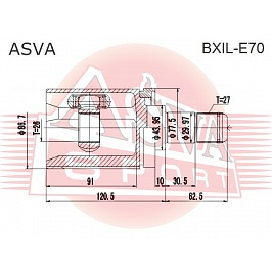 ШРУС Asva BXILE70