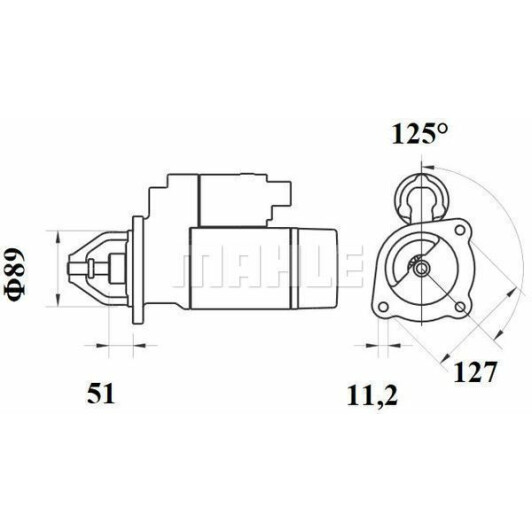 Стартер Mahle ms753