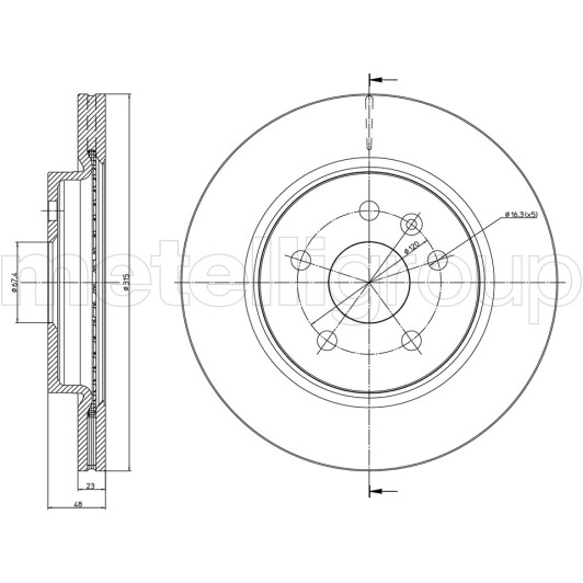 Гальмівний диск Metelli 23-1009C