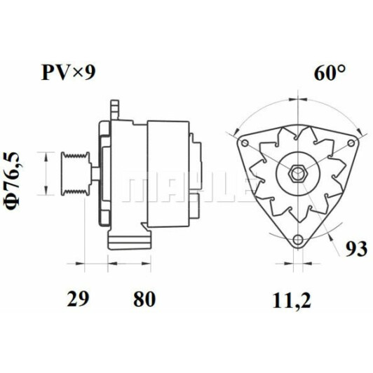 Генератор Mahle MG803