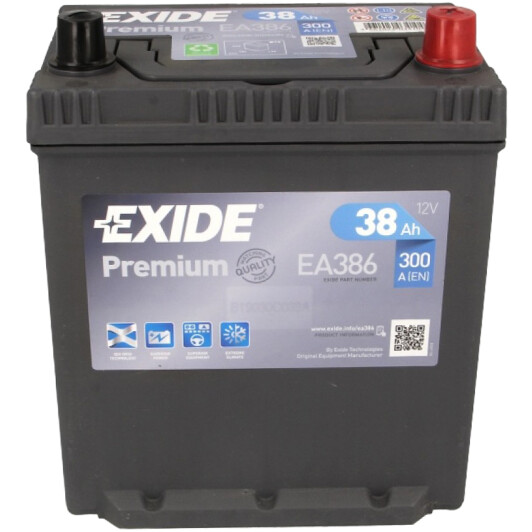 Аккумулятор Exide 6 CT-38-R Premium EA386