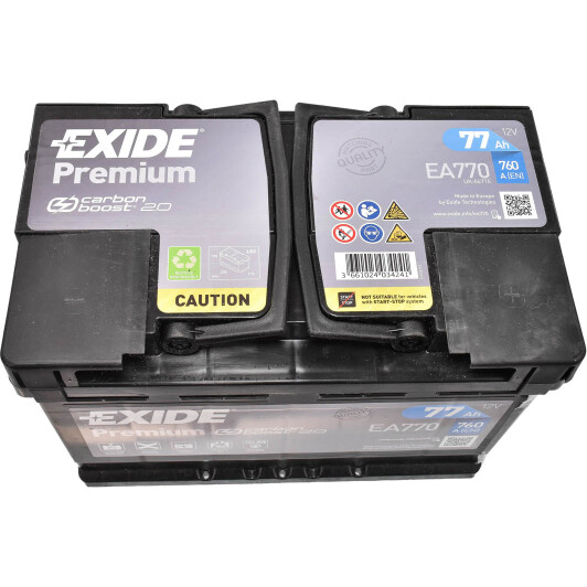 Аккумулятор Exide 6 CT-77-R Premium EA770