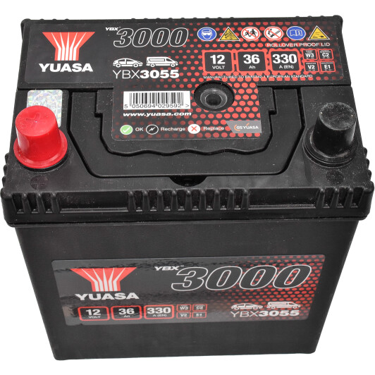 Акумулятор Yuasa 6 CT-36-L YBX 3000 YBX3055