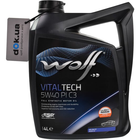 Моторное масло Wolf Vitaltech PI C3 5W-40 4 л на Iveco Daily VI