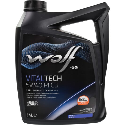 Моторное масло Wolf Vitaltech PI C3 5W-40 4 л на Nissan Almera