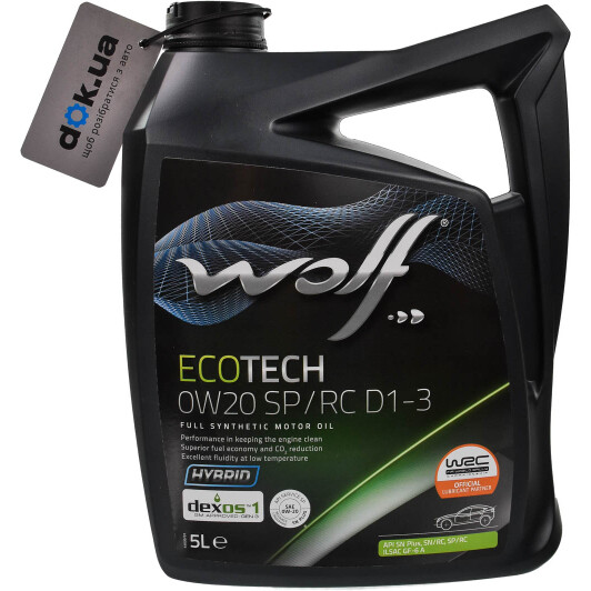 Моторное масло Wolf EcoTech SP/RC D1-3 0W-20 5 л на Volvo V90