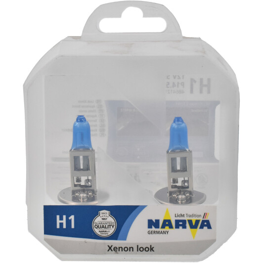 Автолампа Narva Range Power White H1 P14,5s 55 W темно-голубая 48641S2