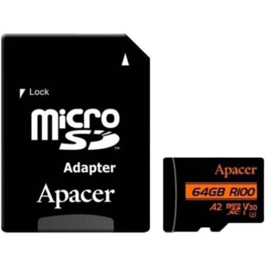 Карта пам’яті Apacer R100 microSDXC 64 ГБ з SD-адаптером