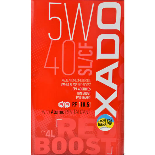 Моторное масло Xado Atomic Oil SL/CF RED BOOST 5W-40 4 л на Skoda Superb