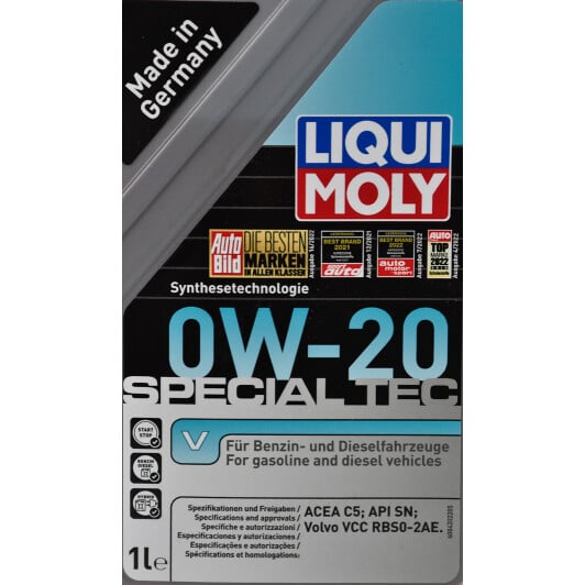 Моторное масло Liqui Moly Special Tec V 0W-20 1 л на Mazda 626
