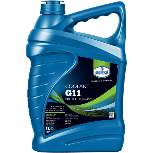 Готовый антифриз Eurol Coolant G11 зеленый -36 °C 5 л