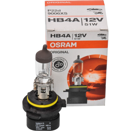 Автолампа Osram Original Line HB4 P22d 51 W прозрачная 9006XS