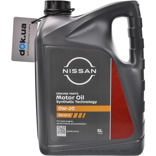 Моторное масло Nissan Motor Oil SN/GF-5 0W-20 5 л на Chevrolet Corvette