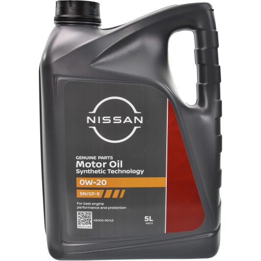 Моторна олива Nissan Motor Oil SN/GF-5 0W-20 5 л на Nissan Kubistar
