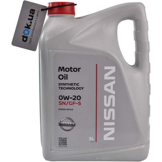 Моторное масло Nissan Motor Oil SN/GF-5 0W-20 5 л на Renault Latitude