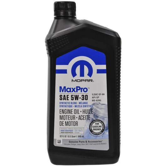 Моторное масло Mopar MaxPro GF-6A 5W-30 0,95 л на Mazda Premacy