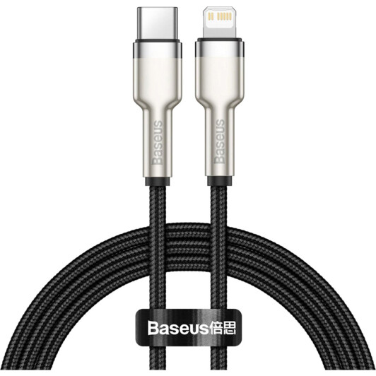 Кабель Baseus Cafule Metal CATLJK-01 Apple Lightning - USB type-C 0,25 м