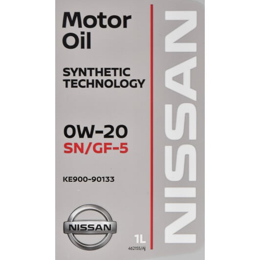 Моторное масло Nissan Motor Oil SN/GF-5 0W-20 1 л на Fiat Tempra