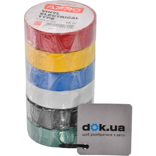 Набор изоленты Apro et10set ассорти ПВХ 6 шт