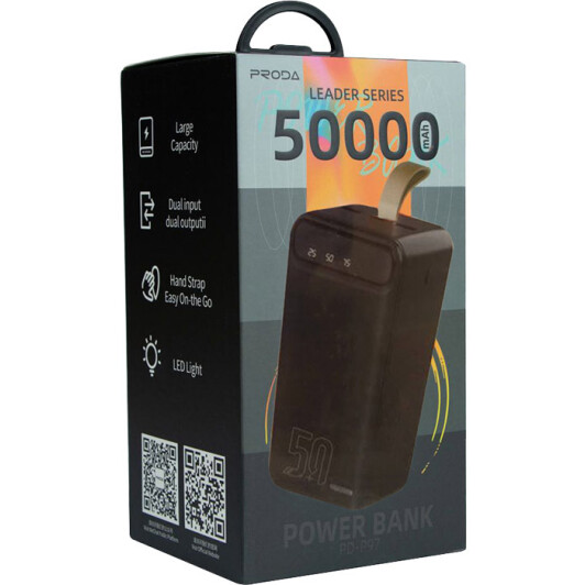 Повербанк Proda Leader 50000 mAh чёрный