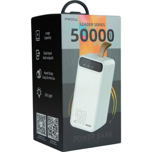 Повербанк Proda Leader 50000 mAh белый
