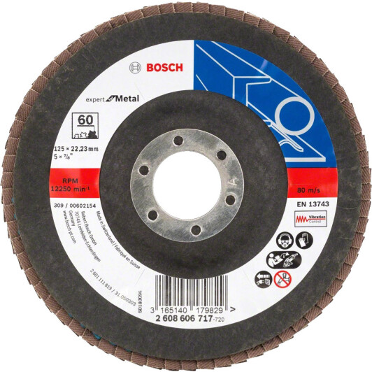 Круг лепестковый Bosch Expert for Metal 2608606717 K60 125 мм