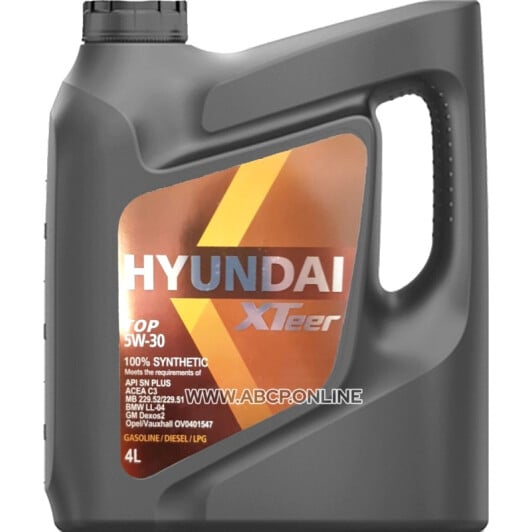 Моторное масло Hyundai XTeer TOP 5W-30 на Audi V8