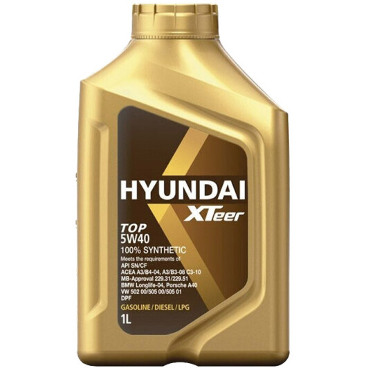 Моторное масло Hyundai XTeer TOP 5W-40 1 л на Honda CR-V