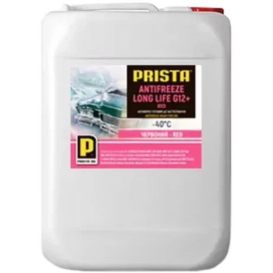 Готовый антифриз Prista Long Life G12+ красный -40 °C 10 л