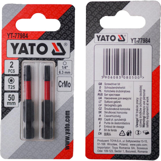 Набор бит Yato YT-77984 2 шт.