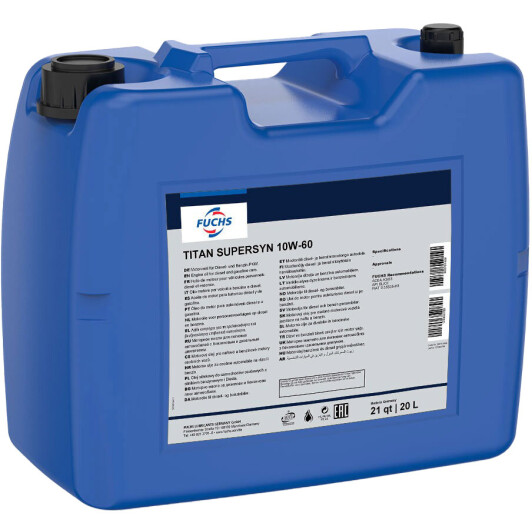 Масло Fuchs Titan Supersyn 10W-60 20 л на Porsche Cayenne