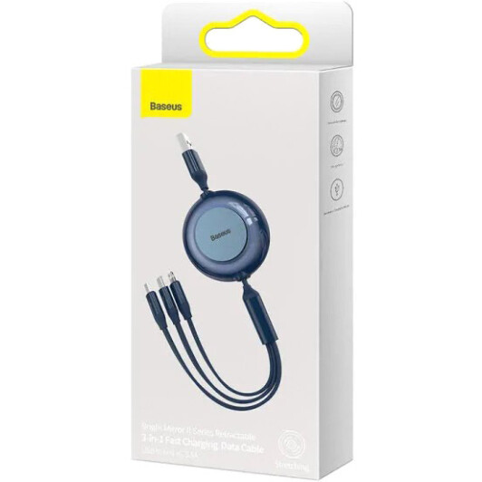 Кабель 3 в 1 Baseus USB - Apple Lightning - type-C - Micro USB Bright Mirror 2 CAMJ010003 1,1 м