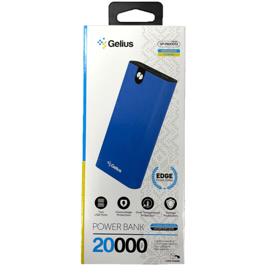 Повербанк Gelius Pro Edge 20000 mAh синий