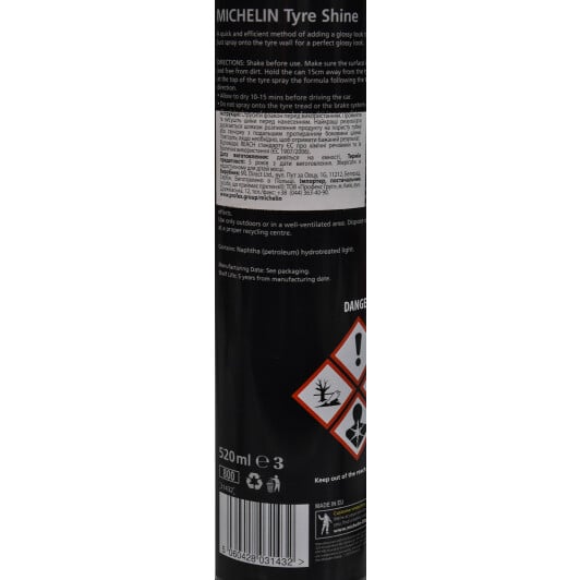 Чернитель шин Michelin Tyre Shine W31432 520 мл