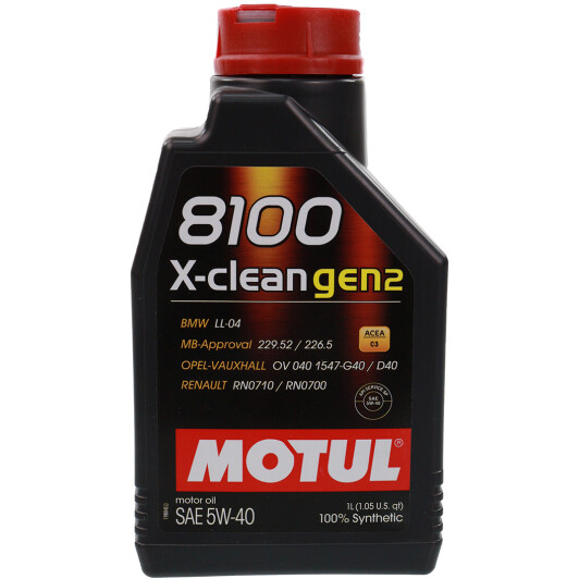 Motul 8100 X-Clean gen2 5W-40 (1 л) моторна олива 1 л