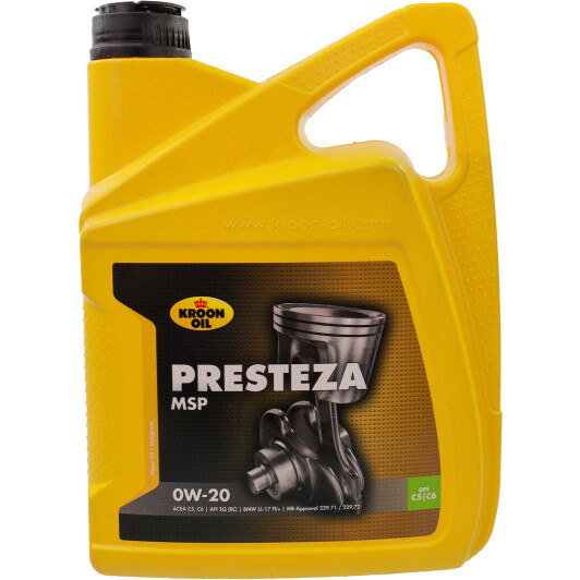 Олива Kroon Oil Presteza MSP 0W-20 5 л на Chrysler 300C