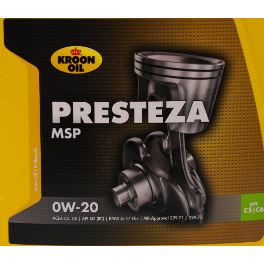 Олива Kroon Oil Presteza MSP 0W-20 5 л на Chrysler 300C