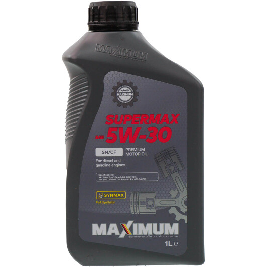 Масло Maximum SuperMax 5W-30 на MINI Cooper