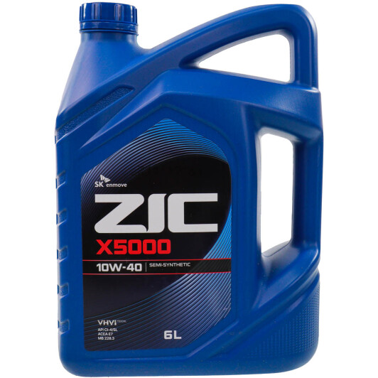 Масло ZIC X5000 10W-40 6 л на Porsche Cayenne