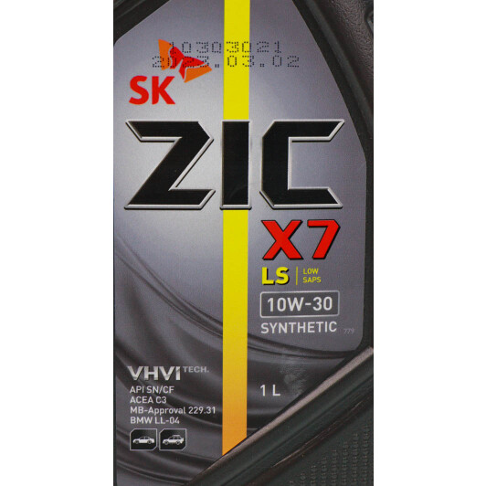 Олива ZIC X7 LS 10W-30 1 л на Chrysler 300C