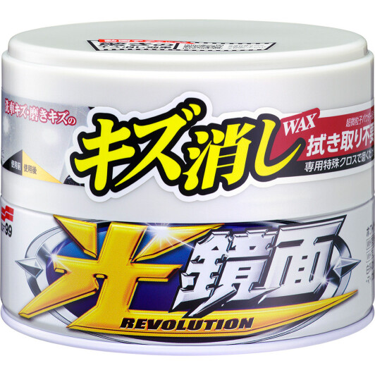 Цветной полироль для кузова SOFT99 Revolution Scratch Clear Wax белый